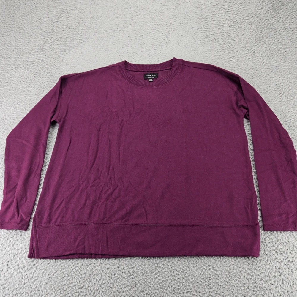 Lucky‎ Brand Sweater Womens Medium Purple Long Sleeve
